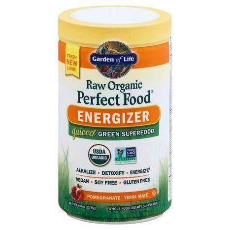 Garden of Life Raw Organic Perfect Food Energizer, Pomegranate-Yerba Mate - 9.8 Ounces