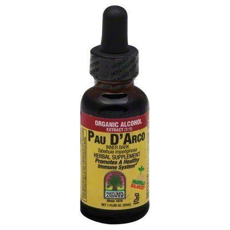 Natures Answer Pau D'Arco, Inner Bark, Organic Alcohol Extract (1:1) - 1 Ounce