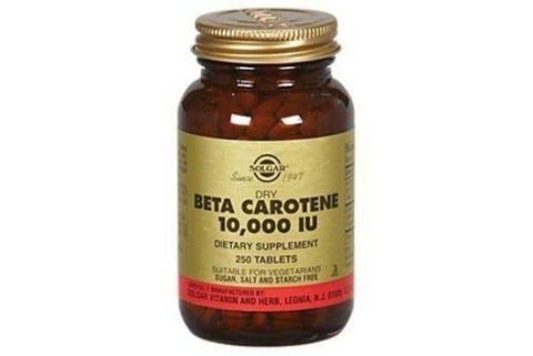 Solgar Dry Beta Carotene, 10000 IU, Tablets