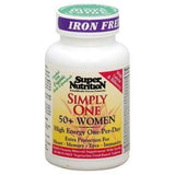 Super Nutrition Simply One Multi-Vitamin, One-Per-Day, 50+ Women, Iron-Free, Tablets - 30 Each