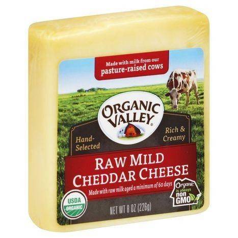 Organic Valley Cheese, Raw, Mild Cheddar, Organic - 8 Ounces