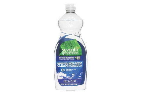 Seventh Generation Dish Liquid, Natural, Free and Clear - 25 Ounces