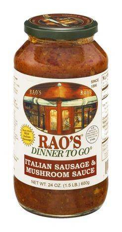 Raos Homestyle Italian Sausage & Mushroom Sauce - 24 Ounces