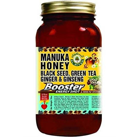 Manuka Honey Black Seed Green Tea Ginger & Ginseng-16 Oz