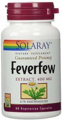 Solaray Feverfew Extract 400 mg - 60 Vegetarian Capsules