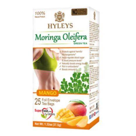 Hyleys Moringa Oleifera Mango Green Tea - 25 Tea Bags