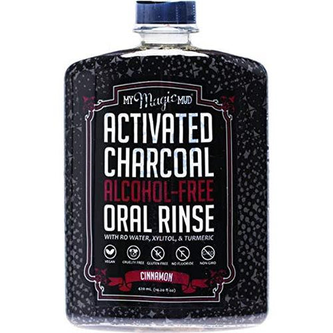 My Magic Mud Activated Charcoal Alcohol Free Oral Rinse Cinnamon Flavor-14.20 Oz