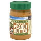 Woodstock Farms Organic Peanut Butter, Easy Spread, Smooth/Salted - 18 Ounces
