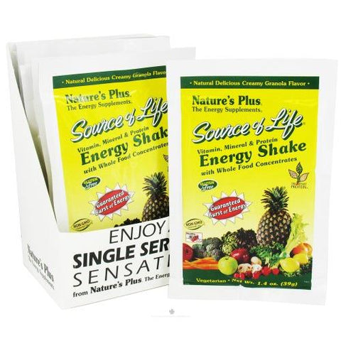 Natures Plus Source Of Life Energy Shake Granola Flavor-1.4 Oz