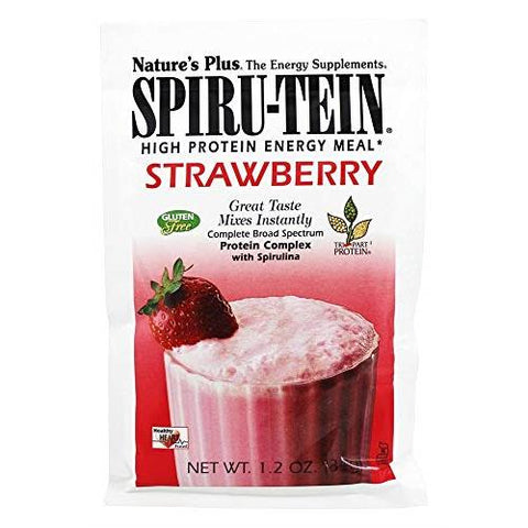 Natures Plus Spiru-Tein High Protein Energy Meal Strawberry Flavor-1.2 Oz