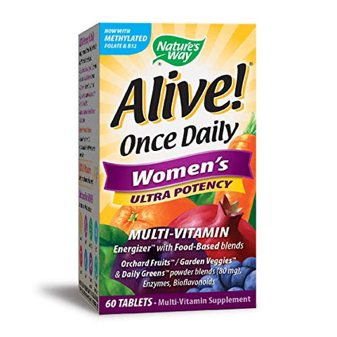 Nature's Way Alive Once Daily Women's Ultra Potency Multi-Vitamin-60 Tablets