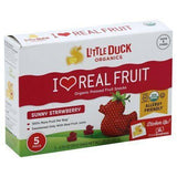 Little Duck Organics Fruit Snacks, Pressed Organic, Sunny Strawberry - 5 Each