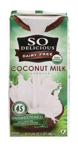 So Delicious Coconut Milk Beverage, Unsweetened - 32 Ounces