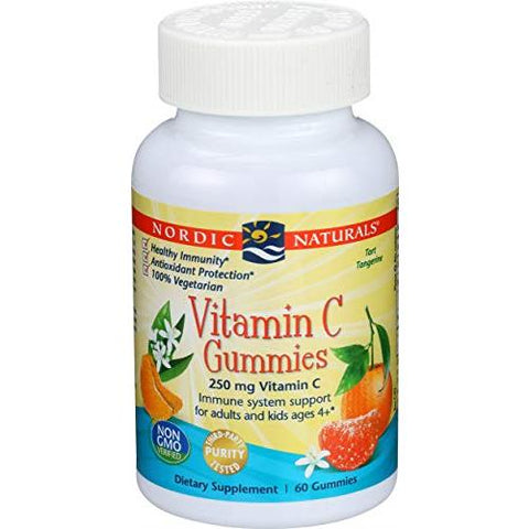 Nordic Naturals Vitamin C Gummies 250 Mg Tart Tangerine-60 Gummies