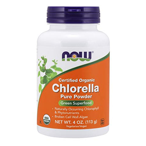 Now Certified Organic Chlorella Pure Powder-4 Oz