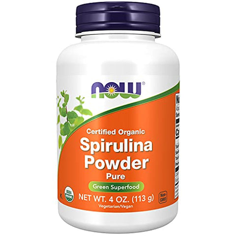 Now Certified Organic Spirulina Powder-4 Oz