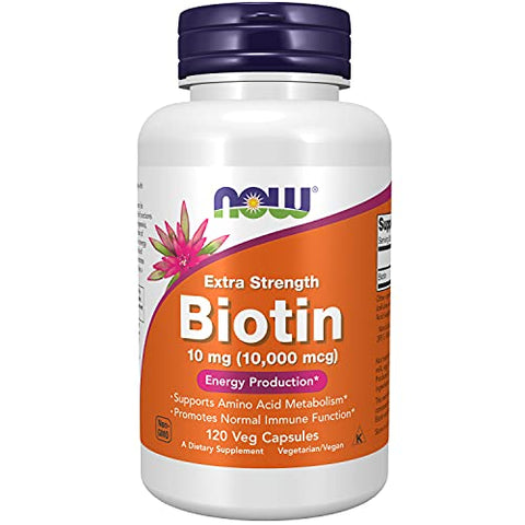 Now Foods Extra Strength Biotin 10,000 Mcg-120 Vegetarian Capsules