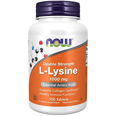 Now Foods L-Lysine 1000 Mg-100 Vegetarian Tablets