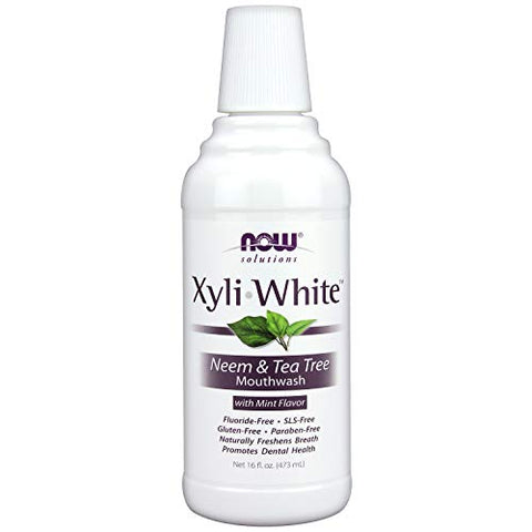 Now Foods Xyli-White Neem & Tea Tree Mouthwash Mint-16 Oz