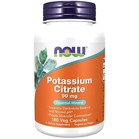 Now Potassium Citrate 99 Mg-180  Veg Capsules