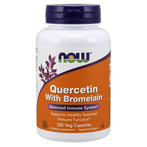 Now Quercetin With Bromelain-120 Veg Capsules