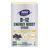 Now Sports B-12 Energy Boost Sticks Tart Berry Flavor-12-2.1 Oz