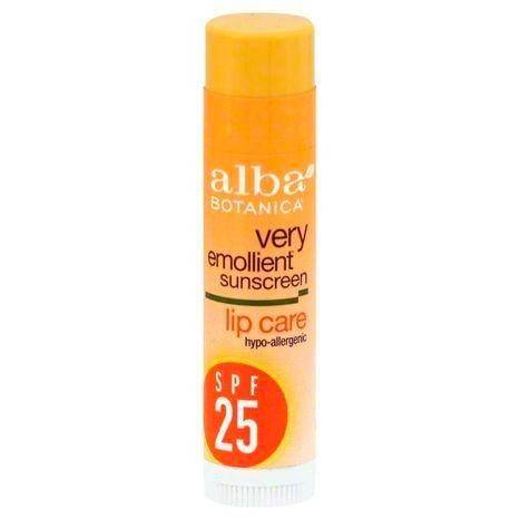 Alba Botanica Very Emollient Sunscreen Lip Care, SPF 25 - 0.15 Ounces