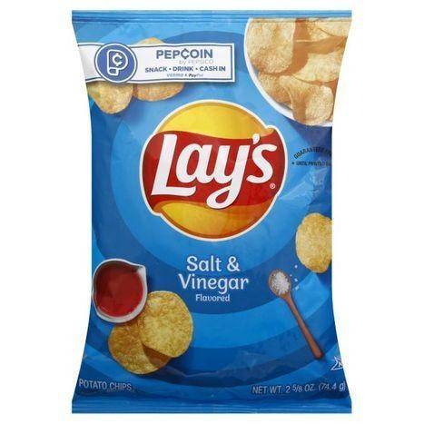 LAYS Potato Chips, Salt & Vinegar, Bag - 2.63 Ounces