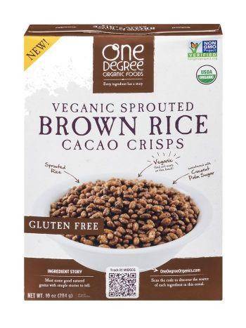 One Degree Organic Foods Cereal, Veganic Sprouted, Brown Rice Cacao Crisps - 10 Ounces