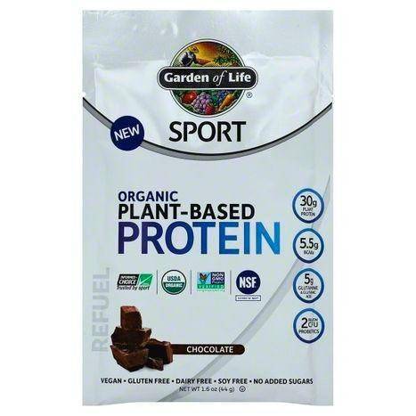 Garden of Life Sport Plant-Based Protein, Organic, Chocolate - 1.6 Ounces