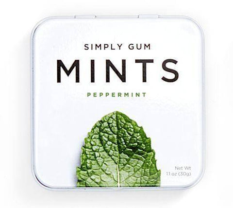 Simply Gum Peppermint Mints - 30 Count