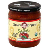 Brads Organic Salsa, Hot - 16 Ounces