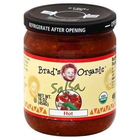Brads Organic Salsa, Hot - 16 Ounces