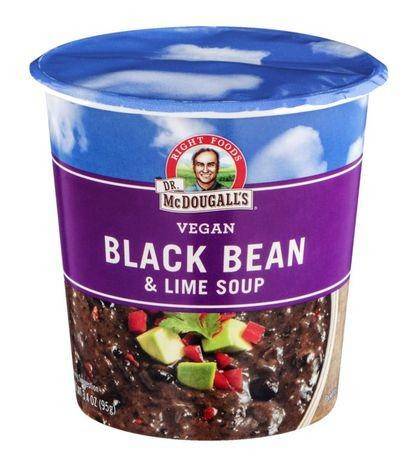 Dr McDougalls Fresh Flavor Soup, Vegan, Black Bean & Lime - 3.4 Ounces
