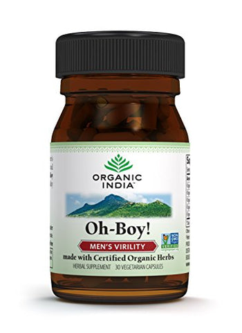 Organic India Oh-Boy Mens Sexual Vitality Support-30 Veg Capsules