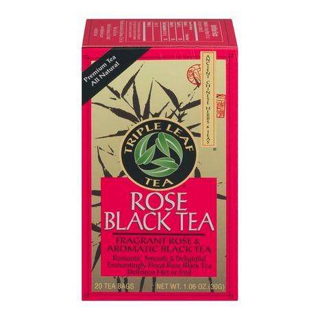 Triple Leaf Tea Black Tea, Rose, Bags - 20 Each