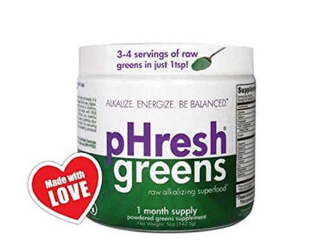 pHresh Greens Raw Alkalizing Superfood 1 Month Supply-5 Oz