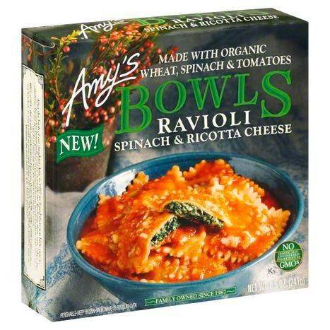 Amys Bowls Ravioli, Spinach & Ricotta Cheese - 8.5 Ounces