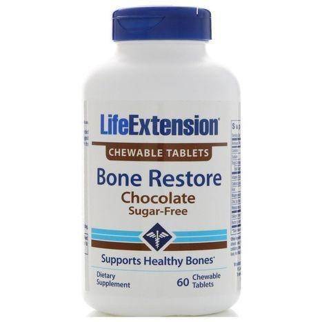 Life Extension Bone Restore, Chocolate - 60 Chewable Tablets