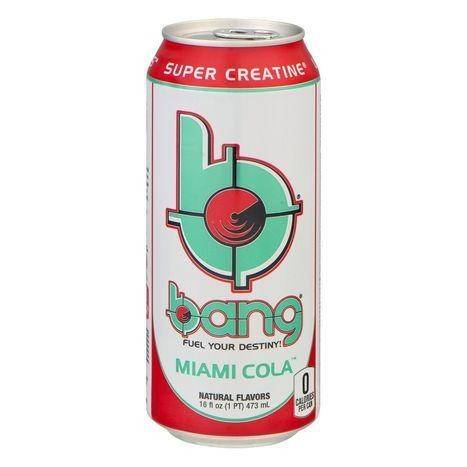 Bang Super Creatine Energy Drink, Miami Cola - 16 Ounces