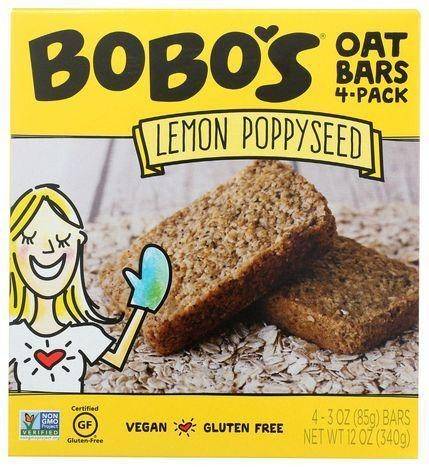 Bobos Lemon Poppyseed Oat Bar - 4 Pack