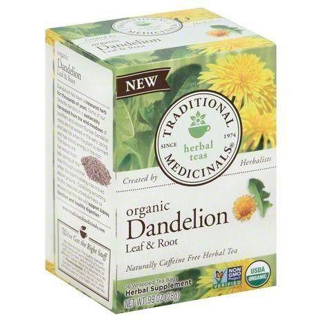 Traditional Medicinals Herbal Tea, Organic, Dandelion Leaf & Root, Caffeine Free, Bags - 16 Each