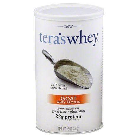 Teraswhey Whey Protein, Unsweetened, Goat, Plain - 12 Ounces