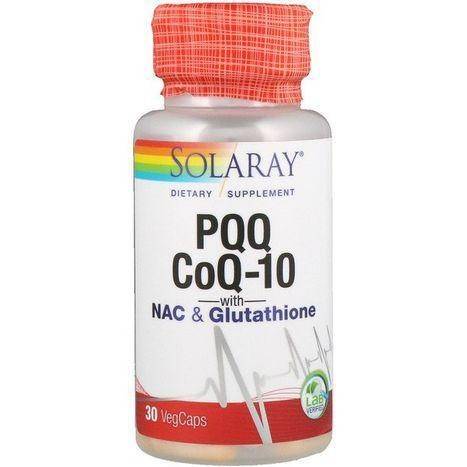 Solaray PQQ CoQ-10 NAC & Glutathione - 30 Vegetarian Capsules