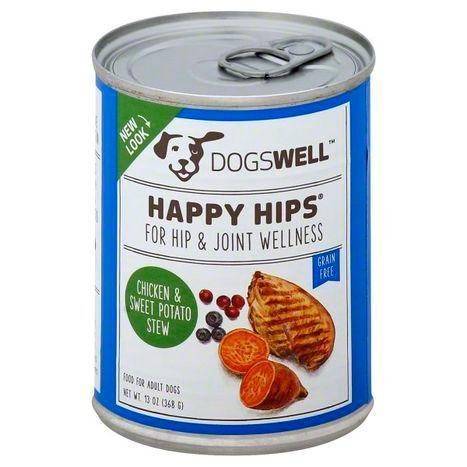 Happy Hips Food for Dogs, Adult, Chicken & Sweet Potato Stew - 13 Ounces