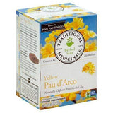 Traditional Medicinals Herbal Tea, Yellow Pau D'Arco, Caffeine Free, Wrapped Tea Bags - 16 Each