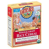 Earths Best Organic Cereal, Organic, Whole Grain, Rice - 8 Ounces