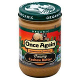 Once Again Organic Cashew Butter, Unsweetened & No Salt Added, Creamy - 16 Ounces