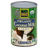 Native Forest Coconut Milk, Organic, Light, Unsweetened - 13.5 Ounces