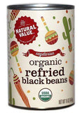 Natural Value Vegetarian Organic Refried Black Beans - 16 Ounces